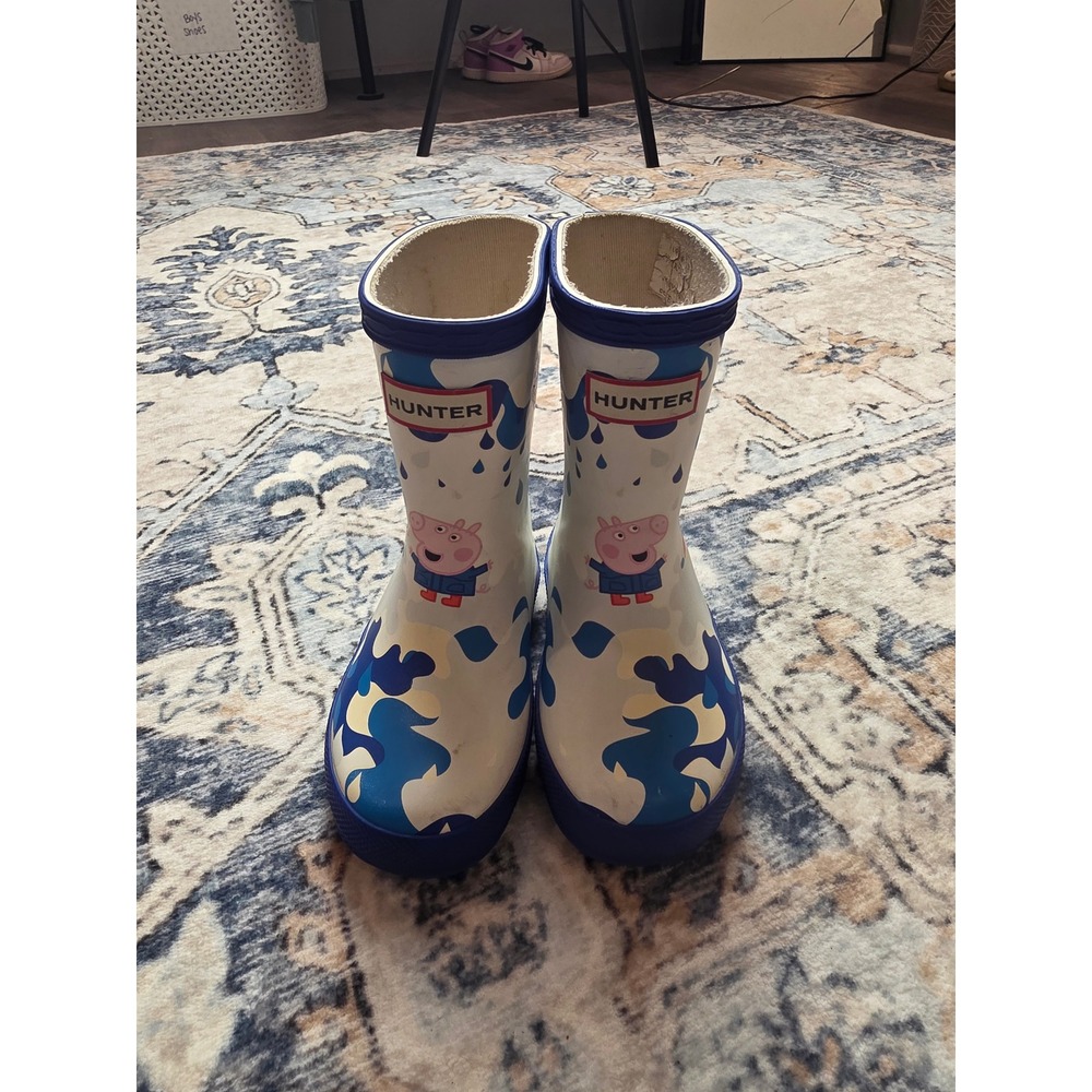 Hunter x Peppa Pig Toddler 6 Classic Slip on Muddy Puddle Rain Snow Boots